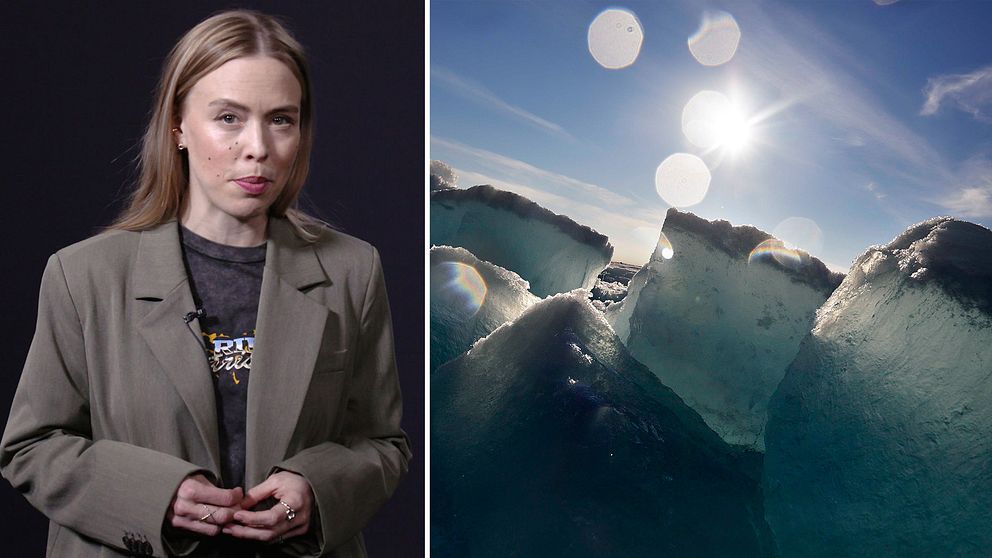 Karin Fallenius och ett isberg