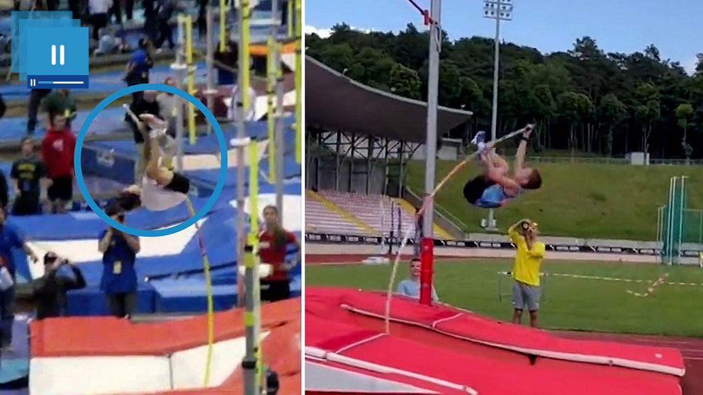 Armand Duplantis och ukrainske Matvej Strogalev