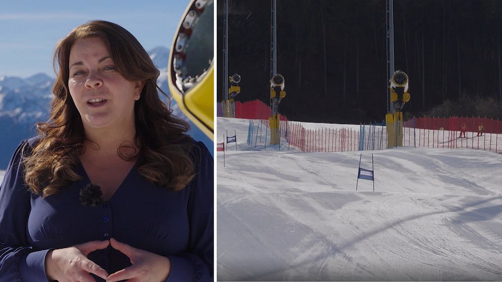 Jennifer Wegerup och snökanoner.