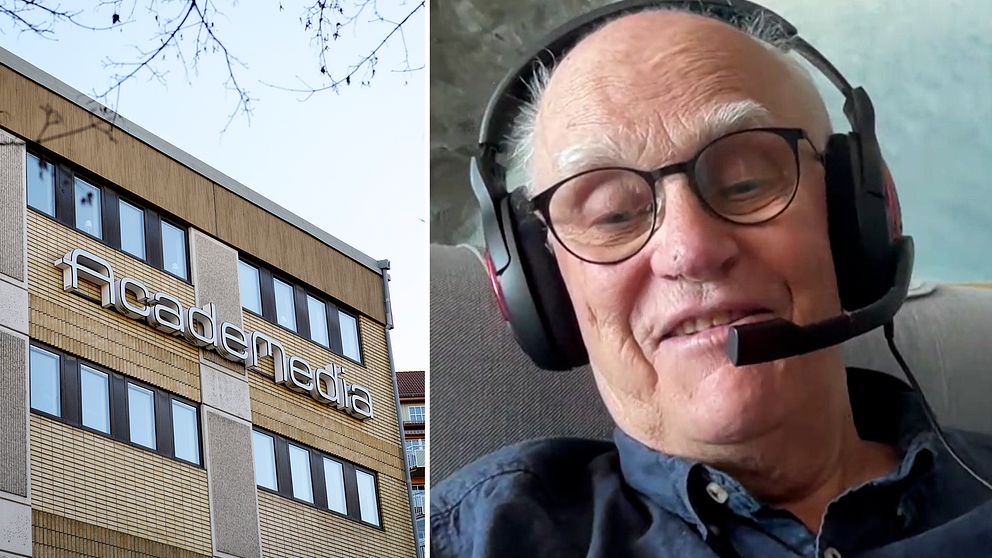 Roger Akelius och Academedias logga.