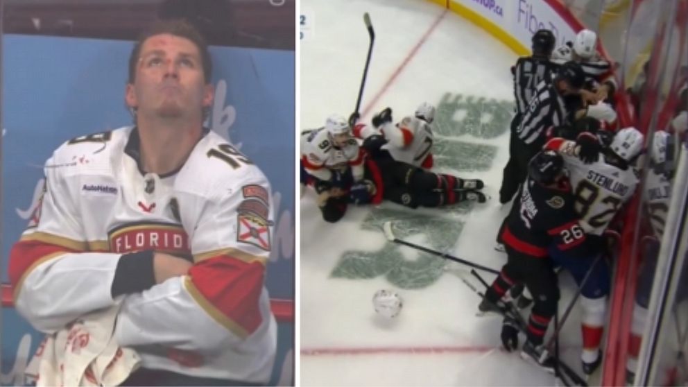 Storbråk i NHL-matchen mellan Florida-Ottawa