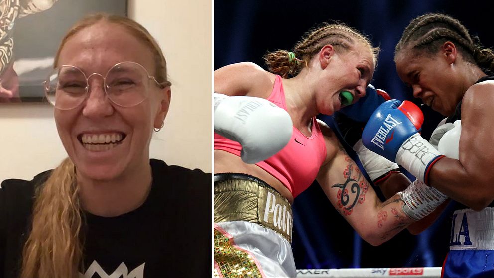 Patricia Berghult under titelfajten mot Natasha Jonas i september 2022.
