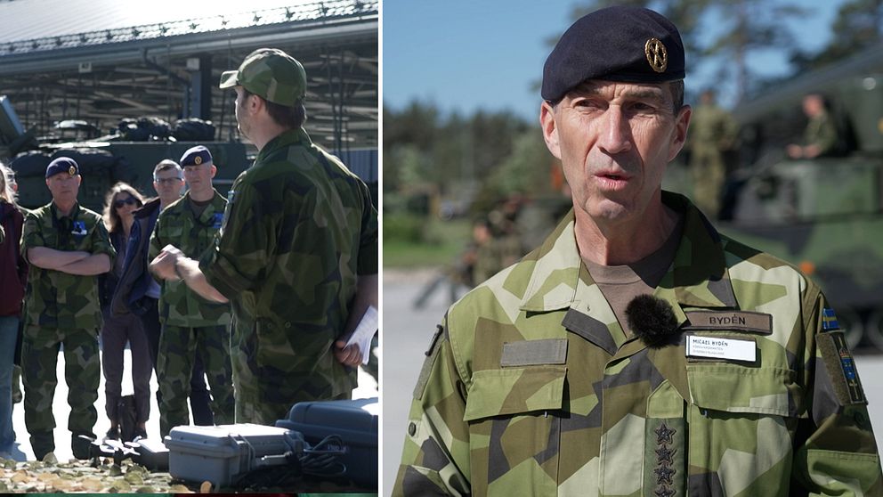 Personer i militäruniform och ÖB.