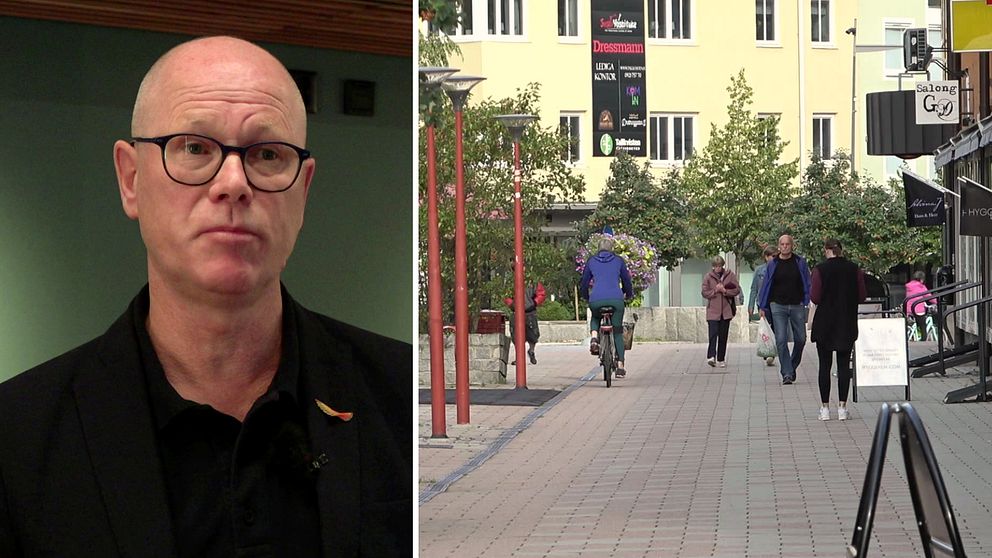Hans Andersson, regionchef på Svenskt Näringsliv, och en gata i Boden.
