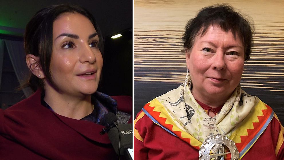 Same- och kulturminsiter Parisa Liljestrand och teaterchefen Åsa Simma.