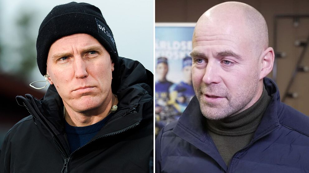 Bild på Björn Ferry i mössa och Rikard Grip