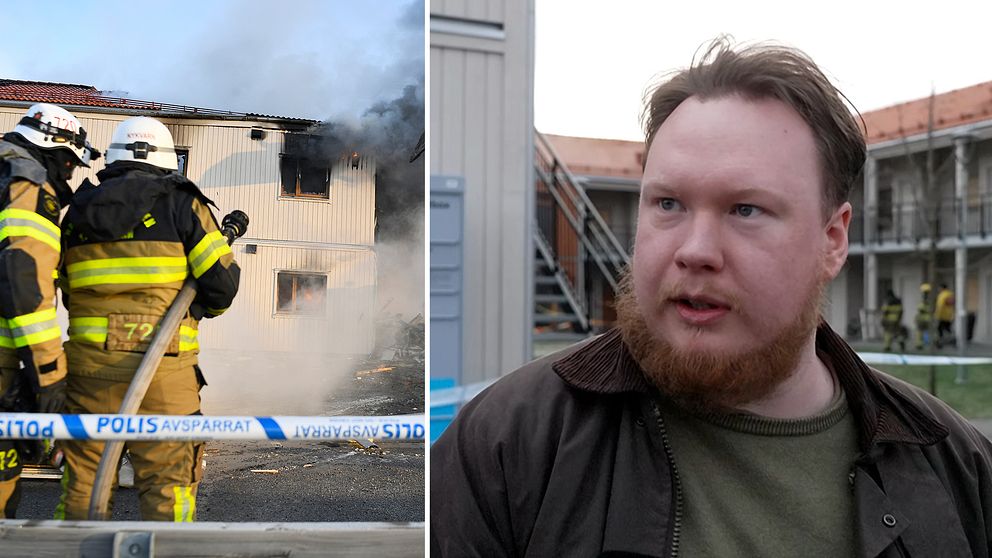 Brand i Södertälje.