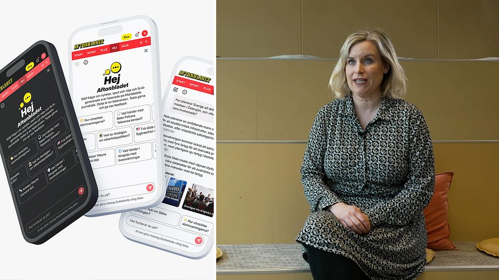 Aftonbladets nya AI-nyhetstjänst. Medarbetaren Angelica Öhagen.
