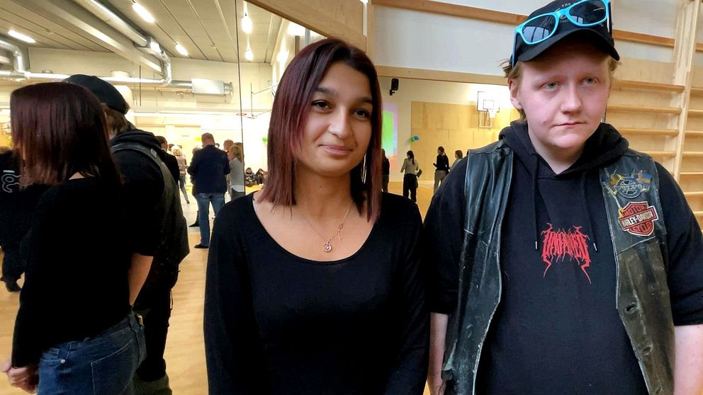 Natasha och Leo, elever på anpassade gymnasiet på Västermalmsskolna i Sundsvall