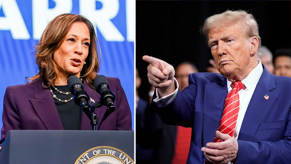 Kamala Harris och Donald Trump.