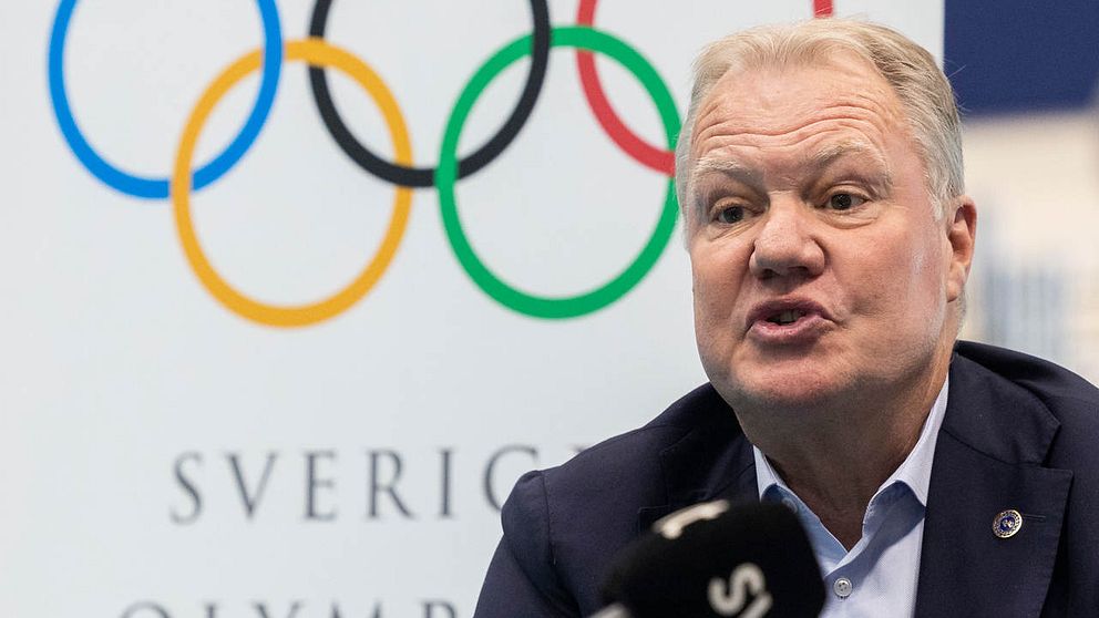 KARL-ERIK NILSSON, ORDFÖRANDE AV RIKSIDROTTSFÖRBUNDET, UNDER EN PRESSTRÄFF GÄLLANDE FÖRSTUDIE OM OS OCH PARALYMPICS I SVERIGE 2030 DEN 15 JUNI 2023 I STOCKHOLM.