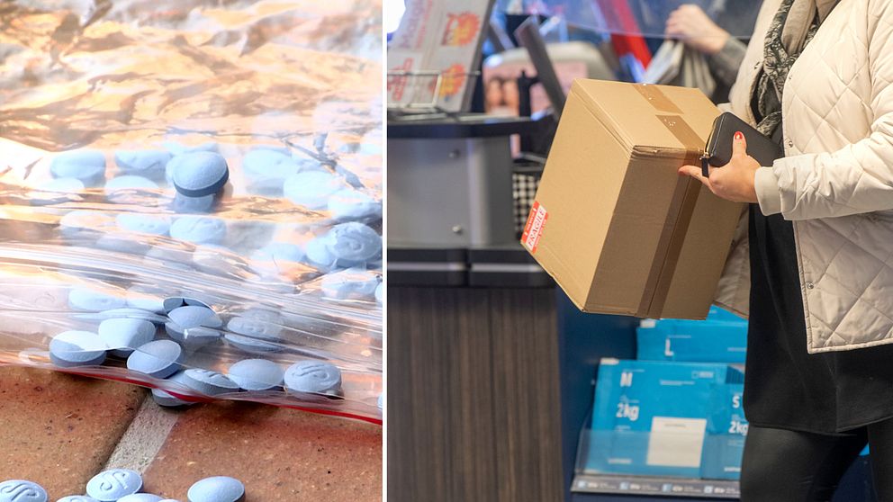 Bild på piller och på paket