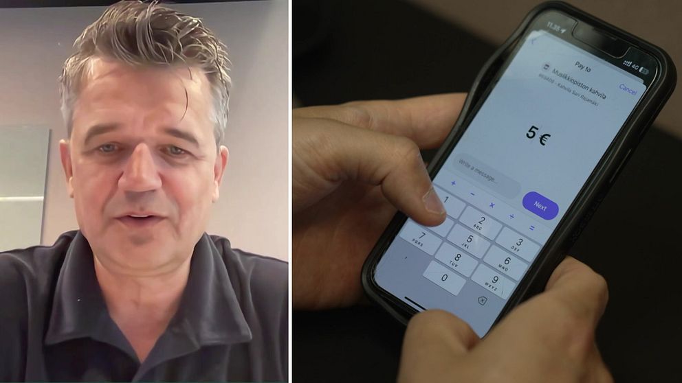 Vd för Vipps Mobilepay, Rune Garborg, samt mobilapp för transaktioner