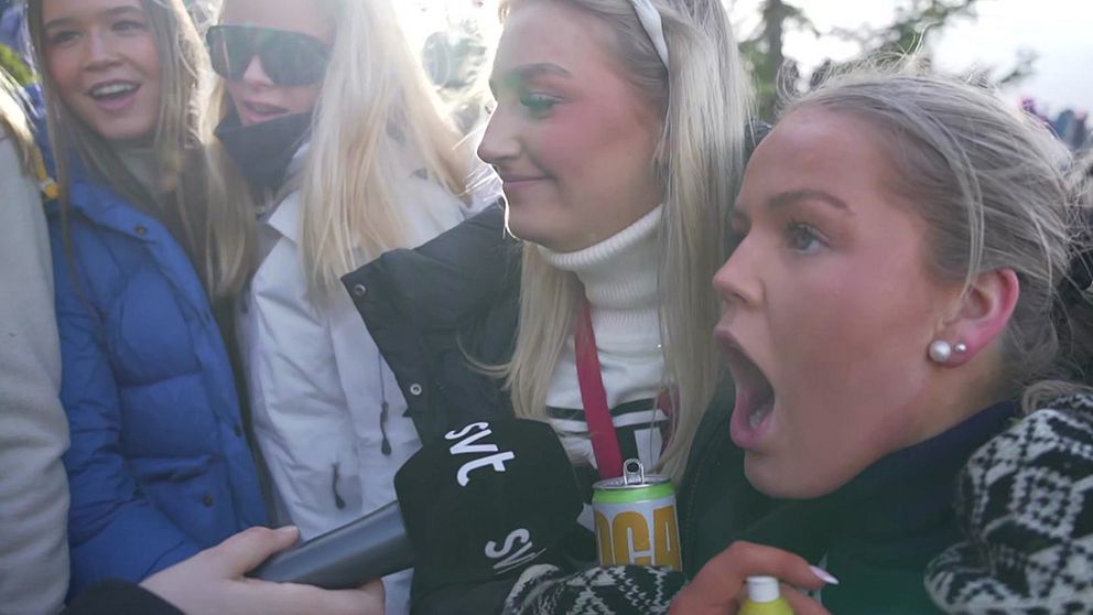 Norska supportrar under femmilen på skid-VM