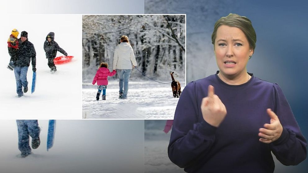 Programledare tecknar ensamstående.