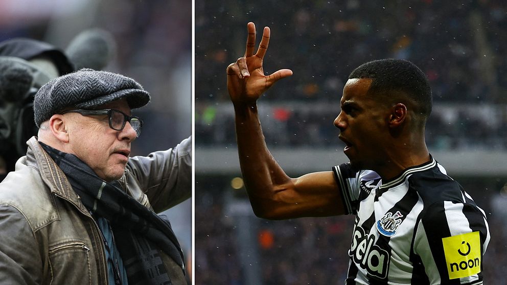 Alexander Isak gjorde matchens första mål för Newcastle.