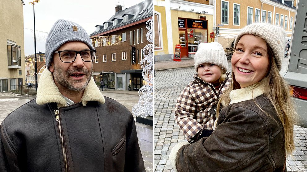 Tvådelad bild på Magnus Helge, Rödeby, samt Maj-Lis och Felicia Palmgren, Senoren.
