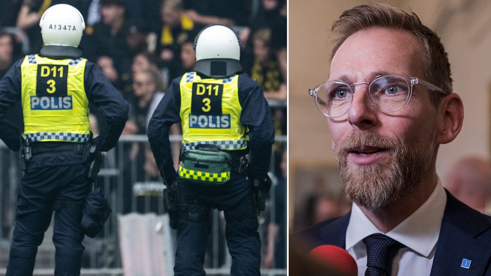 Hör idrottsminister Jakob Forssmed efter skandalscenerna i derbyt