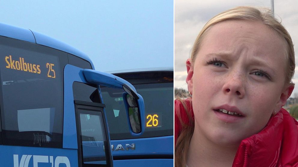 Buss, elever, Kungsbacka, Skårbyskolan, skolskjuts.