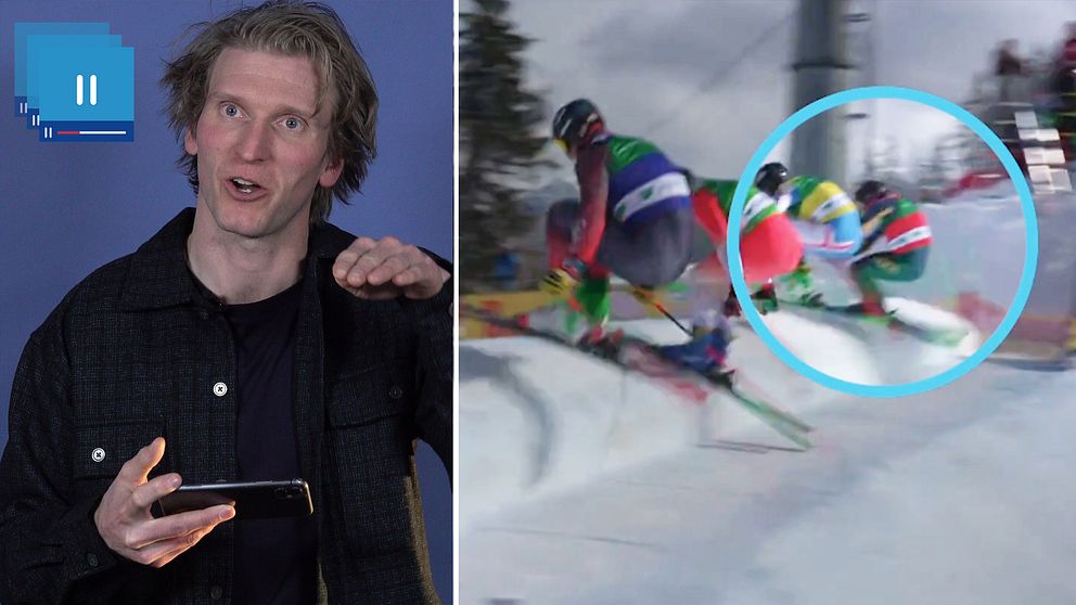 Skicross-experten Viktor Andersson förklarar i detalj Erik Mobärgs succéåk