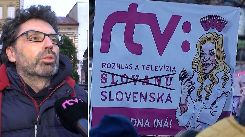 Protest i Slovakien mot ändringar inom public service