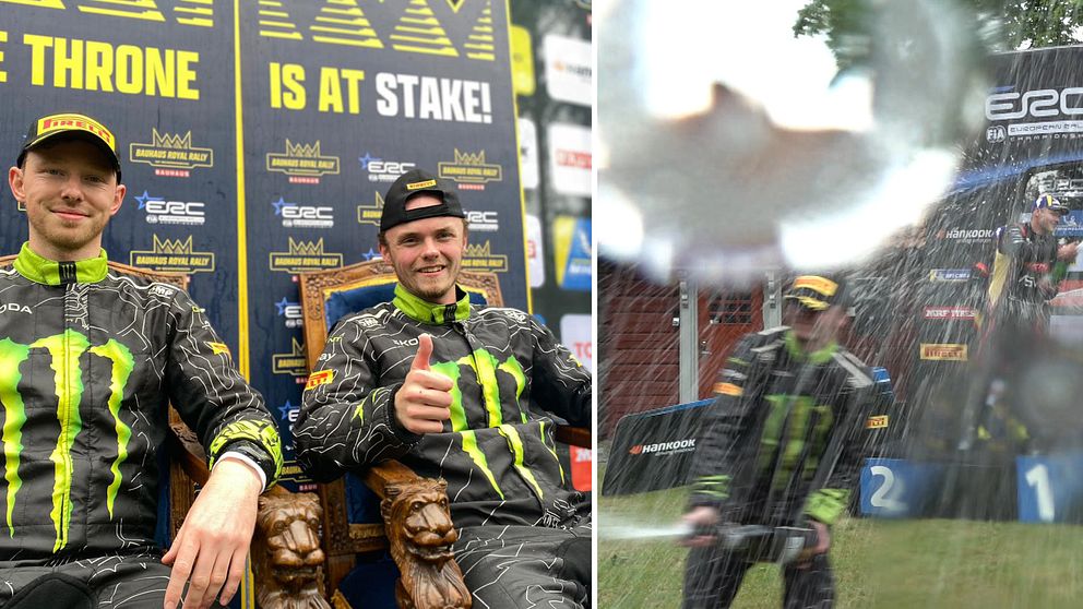 Oliver Solberg och kartläsare Eliot Edmondson tog hem EM-rallyt i Värmland