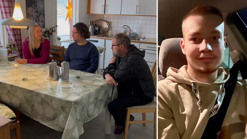 Personer sitter vid ett köksbord