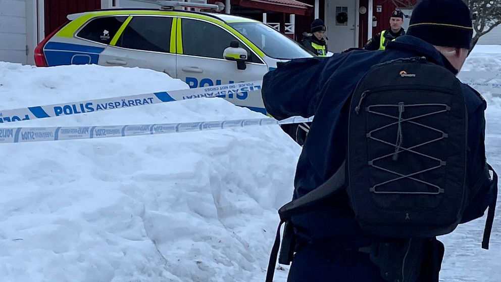 Ryggen på en polis