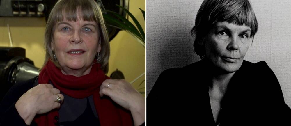 Vasemmalla dokumentin tekijä Leena Kilpeläinen ja oikealla tekstiilitaiteilija ja suunnittelija Maija Isola vuonna 1971.