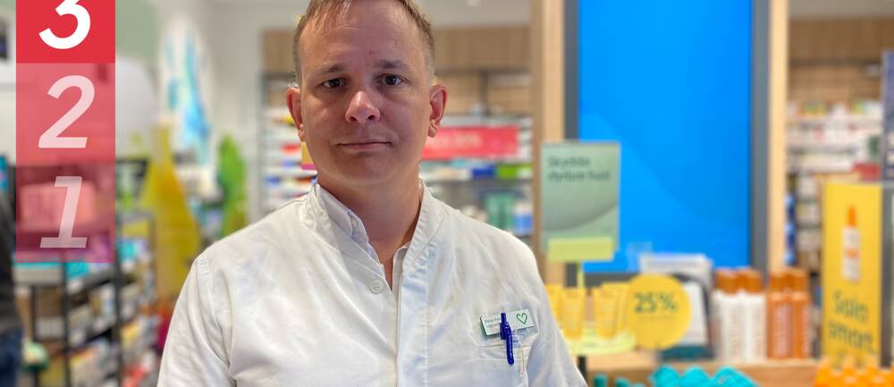 Peter Fritzon, apotekare på Apoteket Hjärtat i Huskvarna.