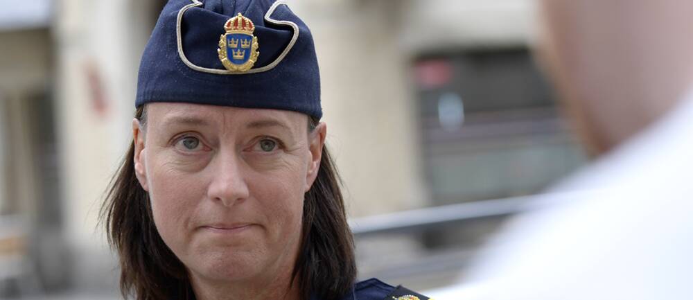 ”Vi bevakar så många vi kan i varje enskild tidpunkt”, säger Catrine Kimerius Wikström, chef polisområde Stockholm syd