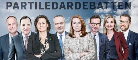 Åtta partiledare drabbar samman i den första riktiga kraftmätningen inför höstens riksdagsval.