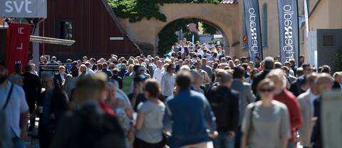 Folkvimmel i Almedalen