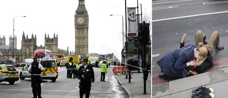 Polis spärrade strax efter incidenten av stora delar av centrala London.