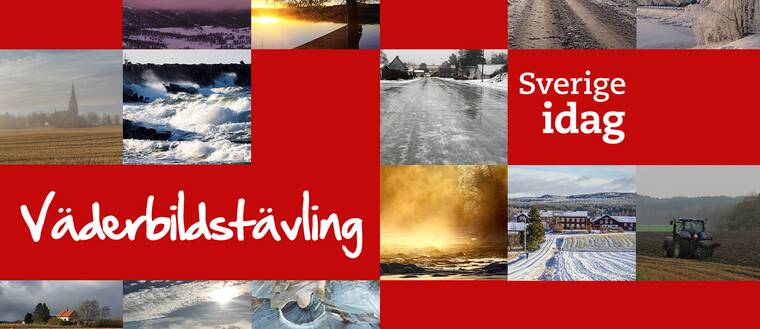 Skicka in en bild på det aktuella svenska vädret till vaderbild@svt.se och delta i tävlingen.
