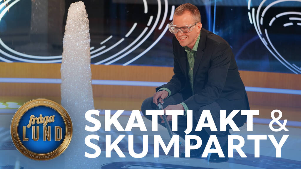 Fråga Lund Skattjakt och skumparty teckenspråkstolkat SVT Play