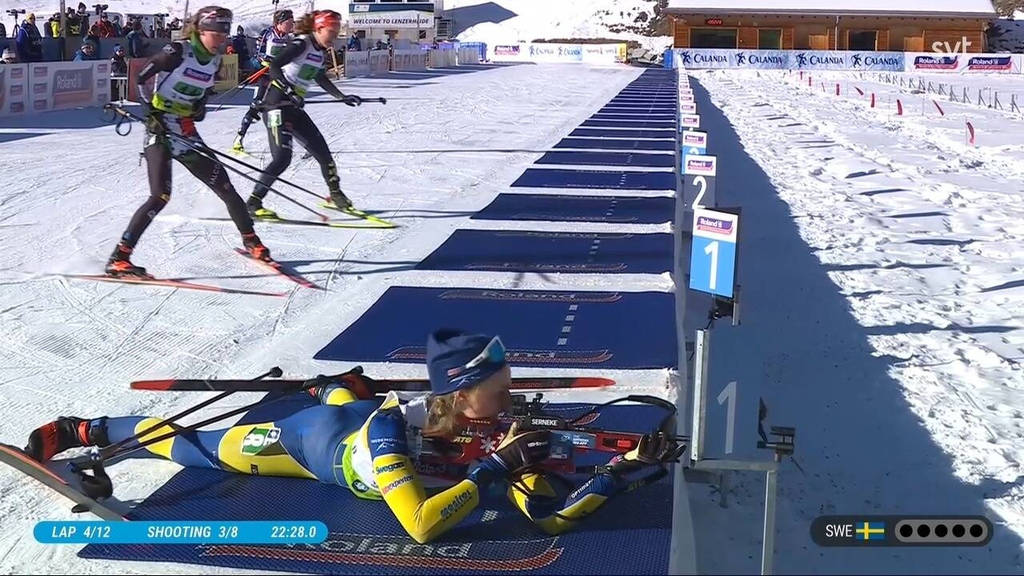 Skidskytte EM Mixed stafett Stina Nilssons första skytte SVT Play