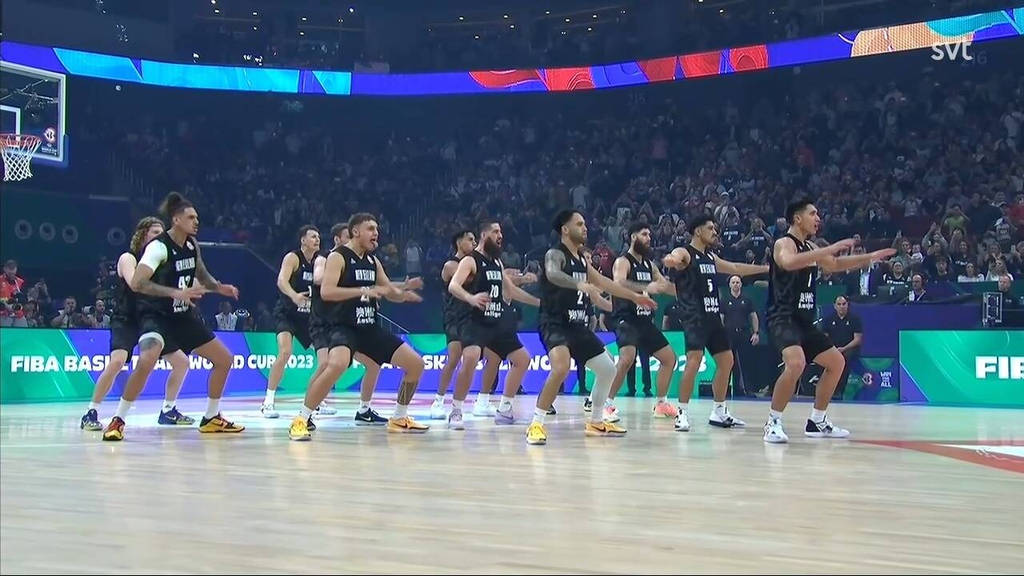 Basket VM USANya Zeeland "Tall Blacks" haka inför USANya Zeeland
