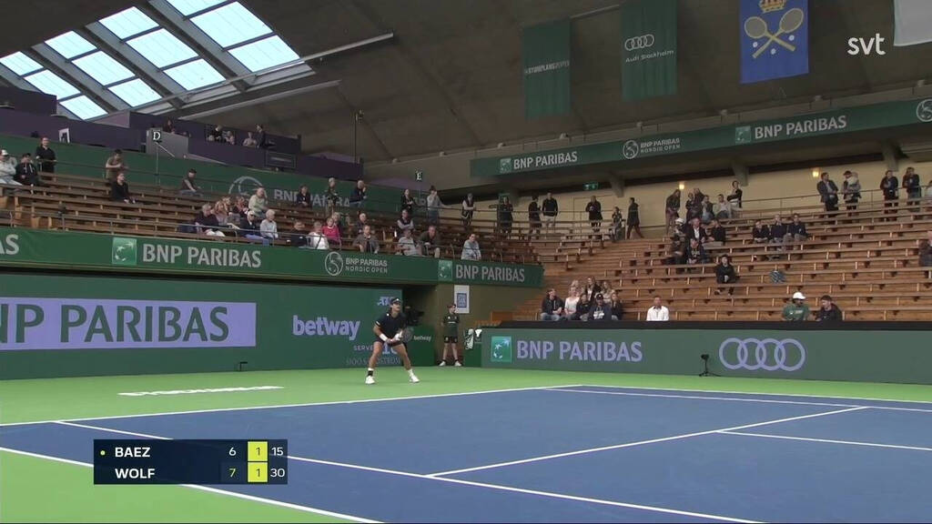 Tennis Nordic Open Tis 17 okt 1300 Fin passering av JJ Wolf. SVT Play