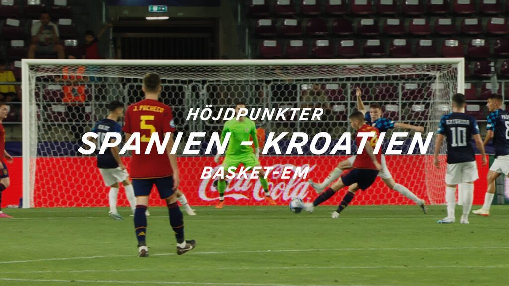Landskamper fotboll Höjdpunkter Spanien Kroatien 24/6 SVT Play