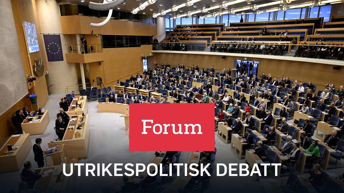 Forum – Utrikespolitisk debatt i riksdagen | SVT Play