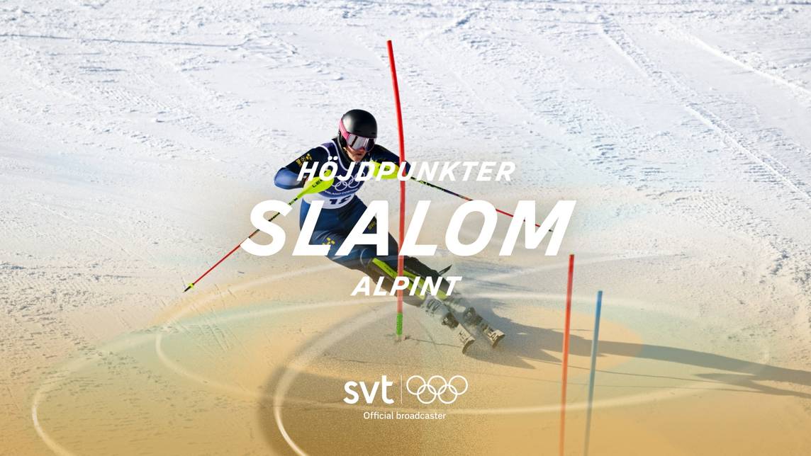 OS 2026: Alpint – Slalom, damer 18/2 | SVT Play