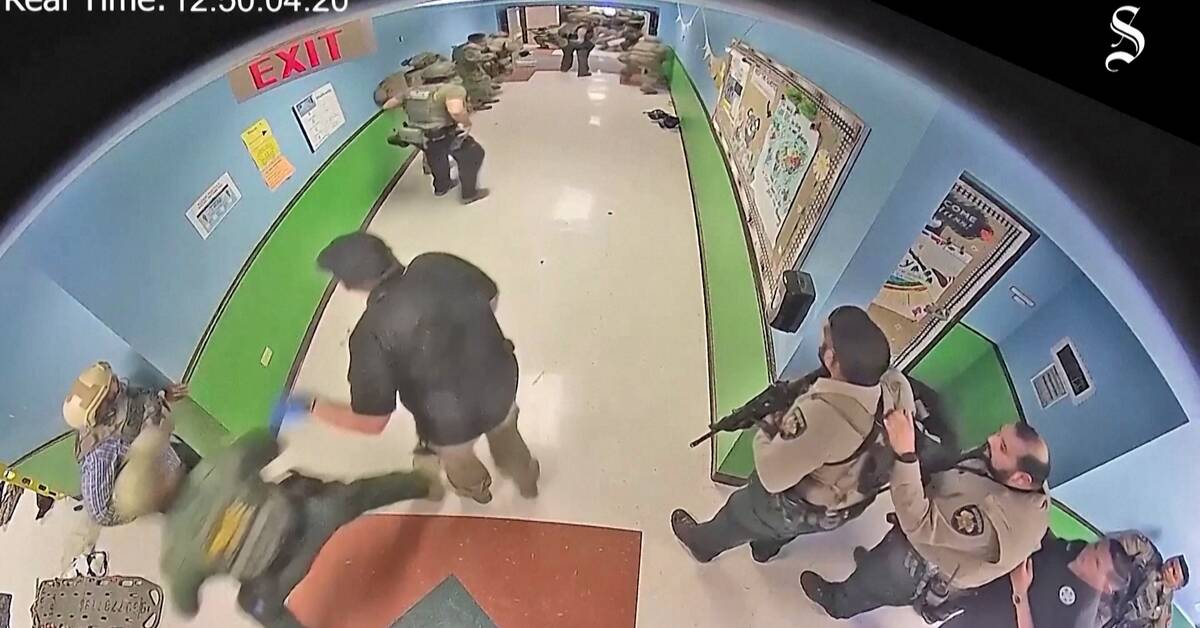 Watch the surveillance video from the mass shooting at Robb Elementary School