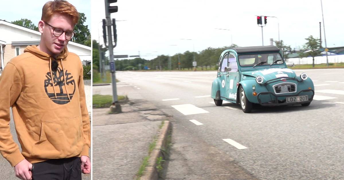 William, 19, found an old car wreck in a field converted it into an