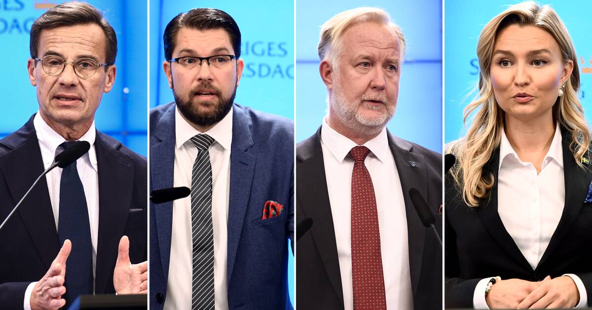 Bekräftat M, KD, SD och L håller pressträff SVT Nyheter