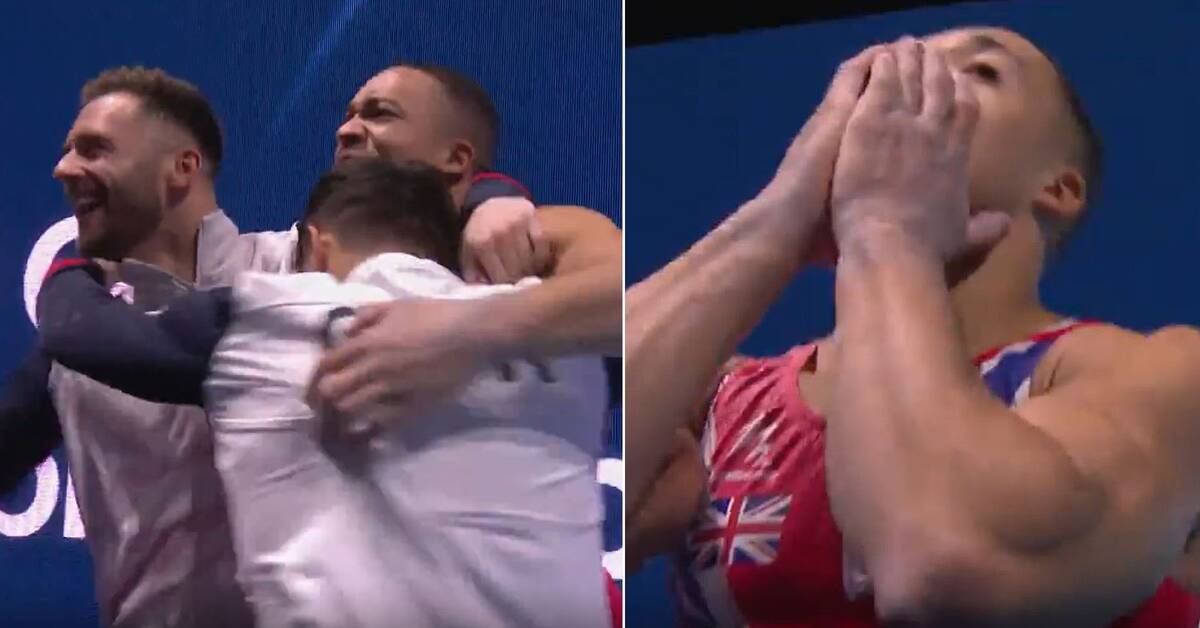 Jubilant scenes after the pick-up – Great Britain took World Championships bronze in gymnastics