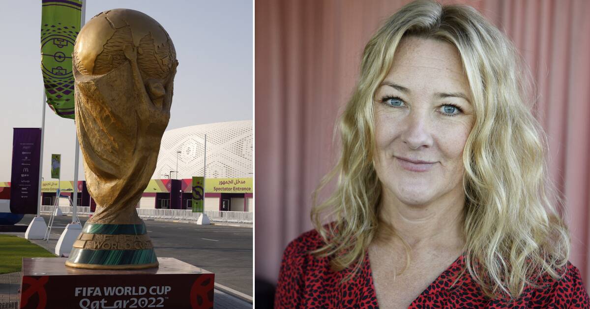 SVT Sports nyhetssjef Johanna Bäckström Lerneby på VM i Qatar