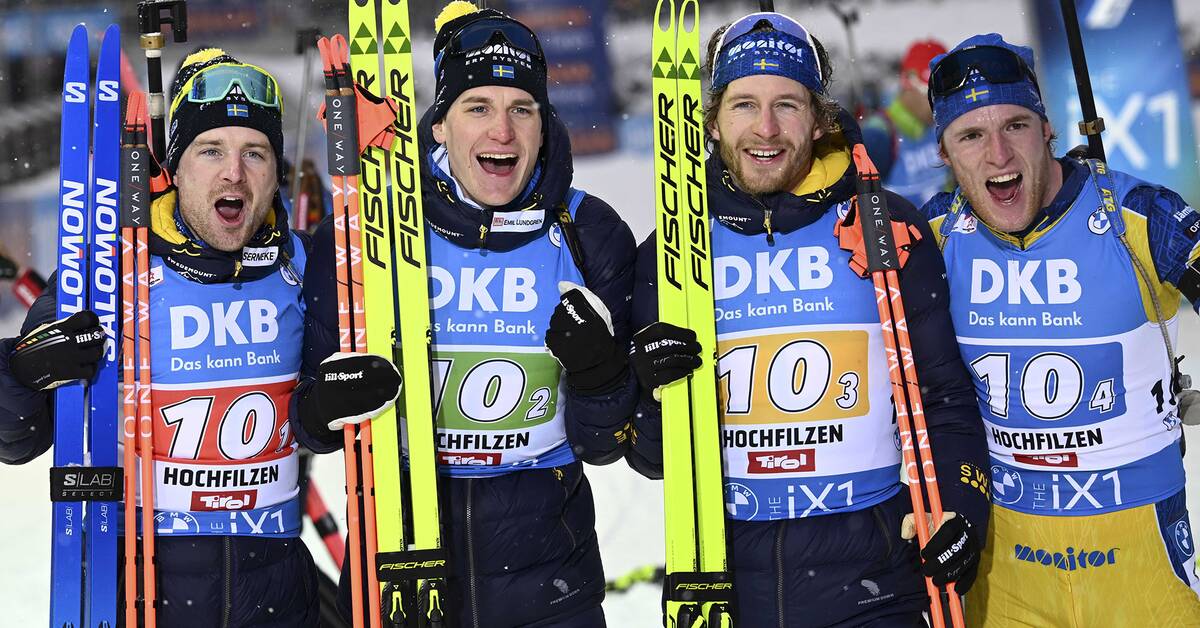 Svensk suksess på skiskytterstafetten – etter flotte rockades