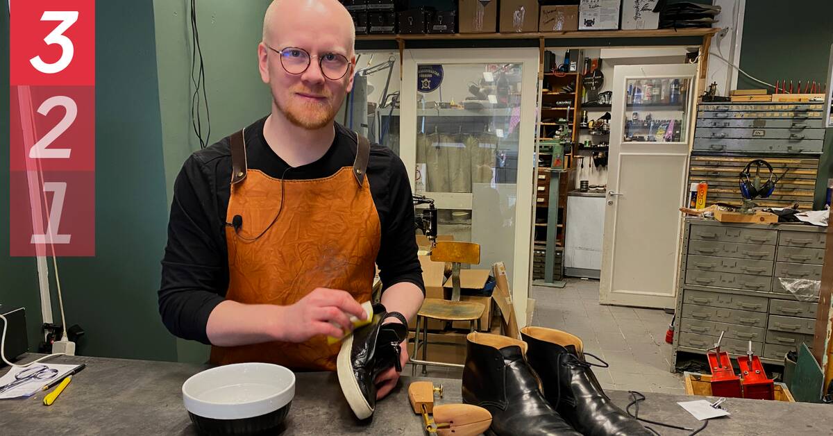 The shoemaker in Falun reveals secrets to prolonging the life of your shoes amidst the newly implemented VAT on repairs.