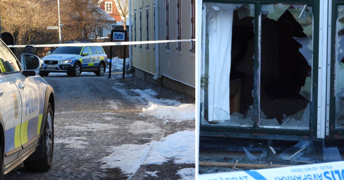 Window and front door damaged in explosion at property in Söderköping